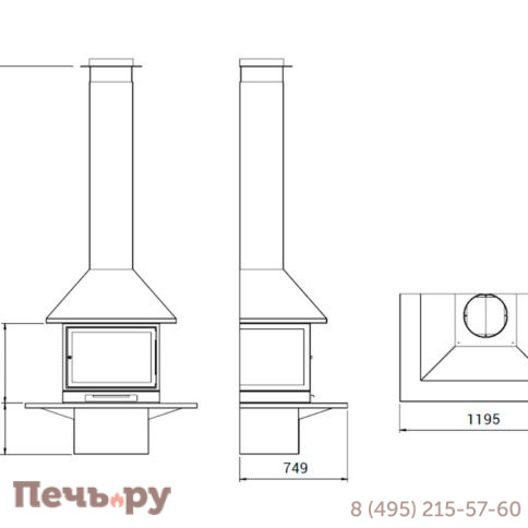 Камин Traforart Vulcano Frontal со стеклом фото 2