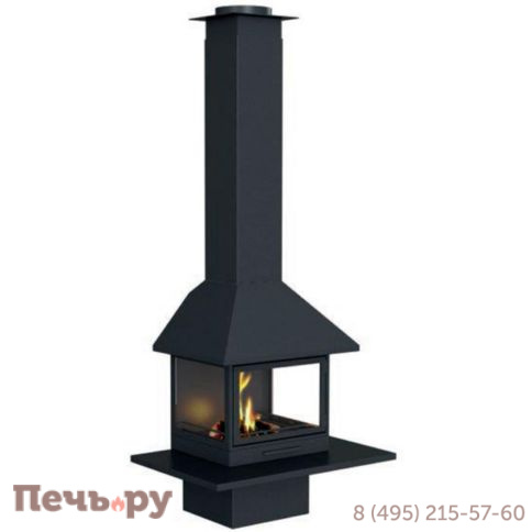 Камин Traforart Vulcano Frontal со стеклом фото