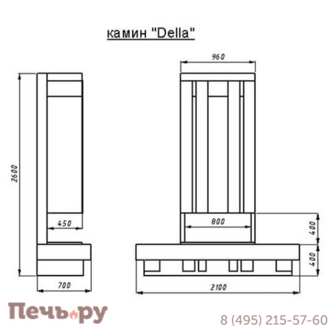 Камин Virtu Style Della (Делла) фото 3