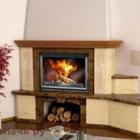 Каминная чугунная топка  Kaw-Met W11 18,1 кВт фото 4