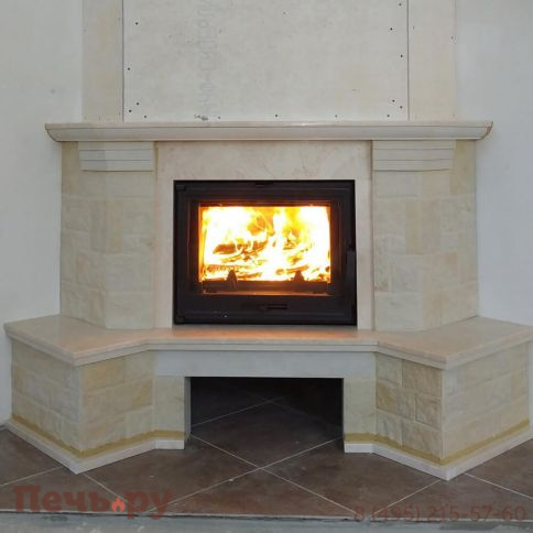 Каминная чугунная топка Kaw-Met W13 9,5 кВт фото 3