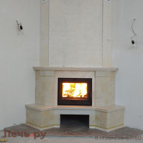 Каминная чугунная топка Kaw-Met W13 9,5 кВт фото 4