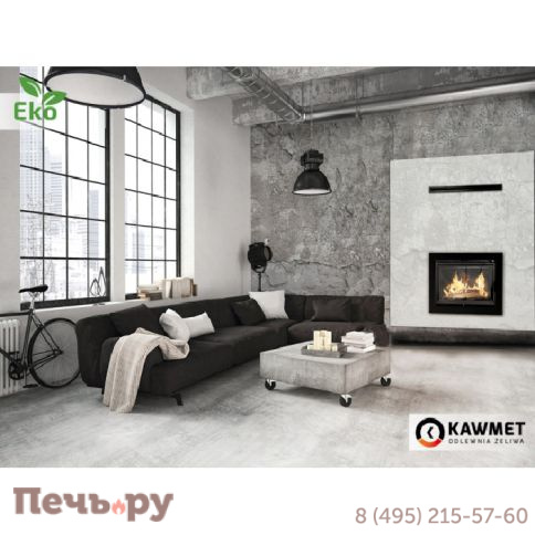 Каминная чугунная топка  Kaw-Met W17B decor 16,1 кВт EKO фото 5