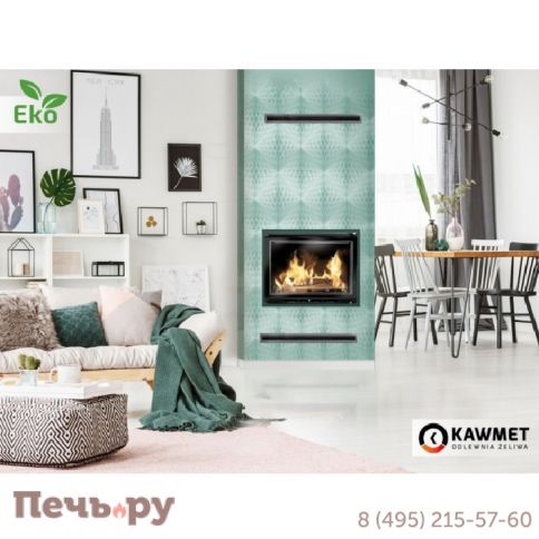 Каминная чугунная топка  Kaw-Met W17B decor 16,1 кВт EKO фото 6