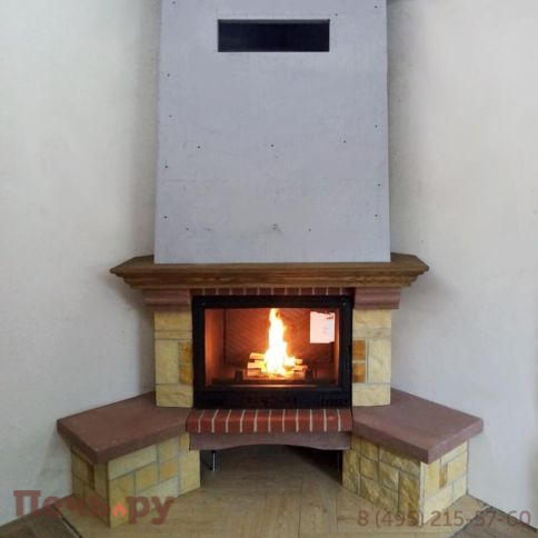 Каминная чугунная топка  Kaw-Met W2 14,4кВт фото 6