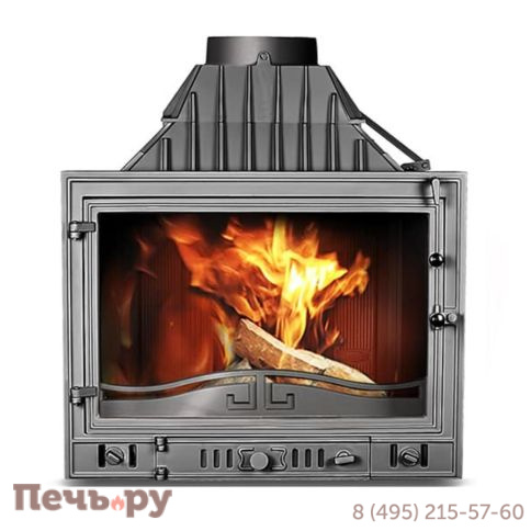 Каминная чугунная топка Kaw-Met W3PLB (3 стекла) 16,7 кВт фото 3