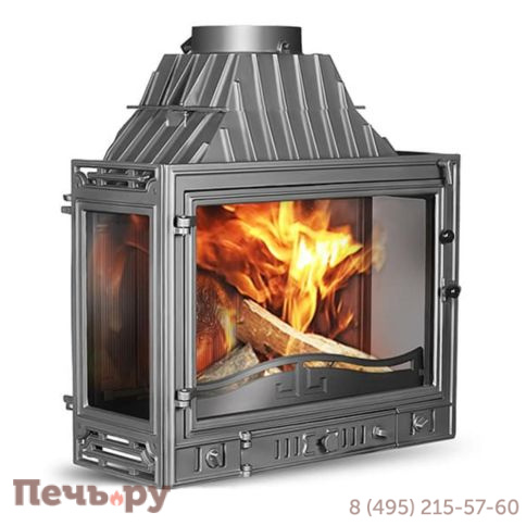 Каминная чугунная топка Kaw-Met W3PLB (3 стекла) 16,7 кВт фото 4