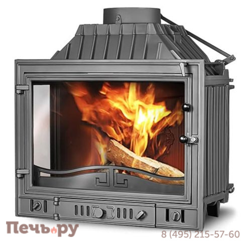 Каминная чугунная топка Kaw-Met W4P-правое (2 стекла) 14,5 кВт фото 2