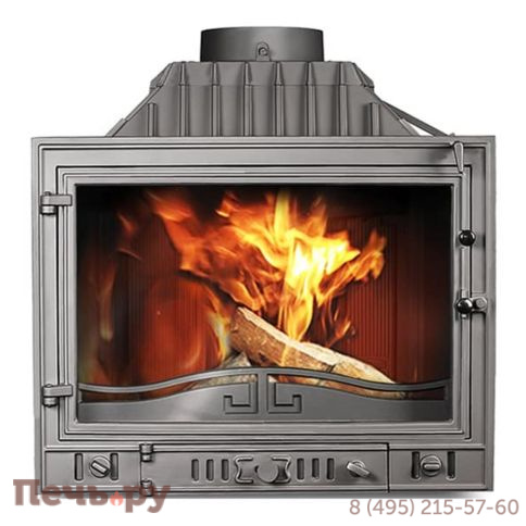 Каминная чугунная топка Kaw-Met W4P-правое (2 стекла) 14,5 кВт фото 3
