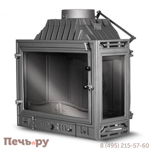 Каминная чугунная топка Kaw-Met W4P-правое (2 стекла) 14,5 кВт фото 6