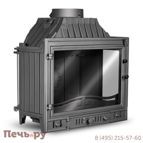 Каминная чугунная топка Kaw-Met W4P-правое (2 стекла) 14,5 кВт фото 9