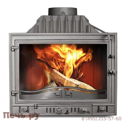Каминная чугунная топка  Kaw-Met W4LP (3 стекла) 14,5 кВт фото 3