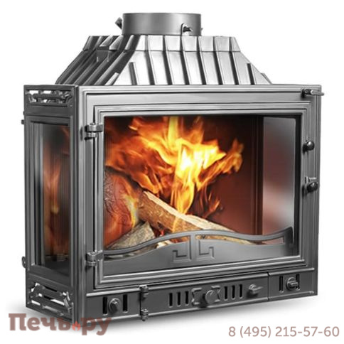 Каминная чугунная топка  Kaw-Met W4LP (3 стекла) 14,5 кВт фото 4