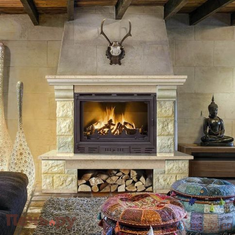 Каминная облицовка ЭкоКамин Лилия пристенная фото