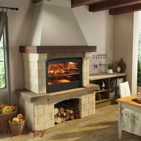 Каминная облицовка Ember Сантандер (ракушечник, гранит) фото