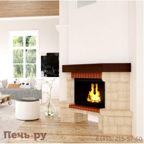 Каминная облицовка Европейские Камины Кипр 800 угловой 45° фото