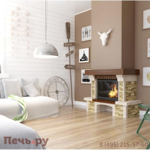 Каминная облицовка Европейские Камины Прага 800 угловой 45° фото