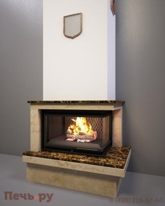 Каминная облицовка FireBird Онега (для топки Zuzia/LP/BS/G) (угловое стекло слева-справа, гильотина) фото 2