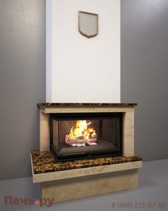 Каминная облицовка FireBird Онега (для топки Zuzia/LP/BS/G) (угловое стекло слева-справа, гильотина) фото