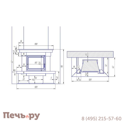 Каминная облицовка FireBird Селигер (для топок Antek) фото 2