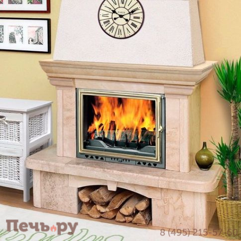 Каминная облицовка MadeIra Cristina Giallo мраморная балка фото