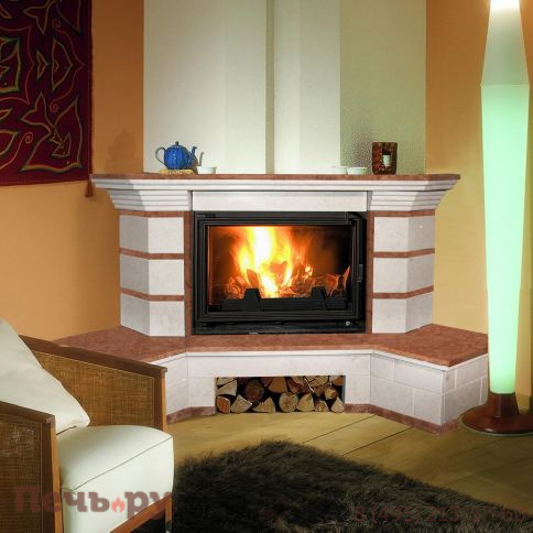 Каминная облицовка MadeIra Daniella Rosso мраморная балка фото