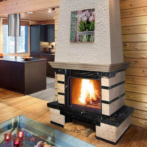 Каминная облицовка MadeIra Dora Dark Chokolate мраморная балка фото 2