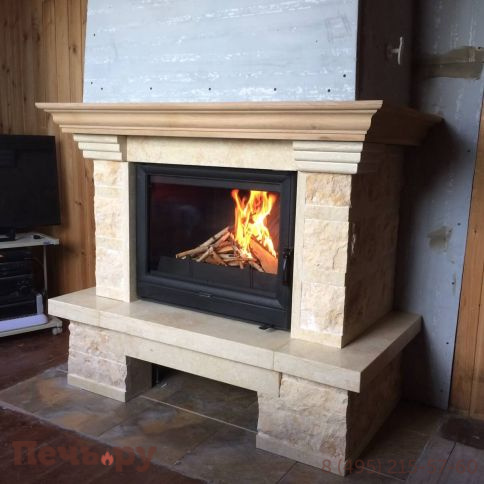 Каминная облицовка MadeIra Dora Giallo мраморная балка фото 2