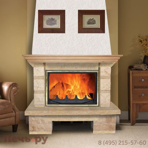 Каминная облицовка MadeIra Dora Giallo мраморная балка фото