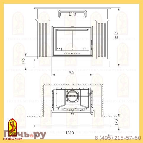 Каминная облицовка Мета Амстердам 700 серия Европа фото 4