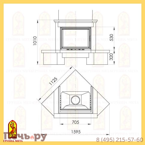 Каминная облицовка Мета Эльзас 700 серия Европа фото 2