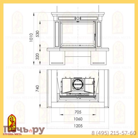 Каминная облицовка Мета Мадрид 700 серия Европа фото 2