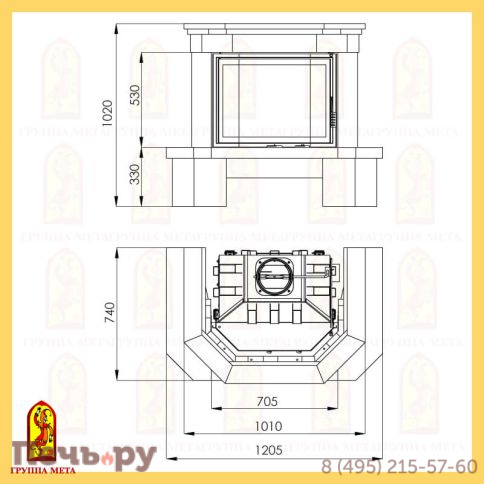Каминная облицовка Мета Малага 700 серия Европа фото 2