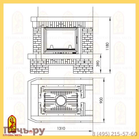 Каминная облицовка Мета Пантеон DF 800 серия Новая Антика фото 2