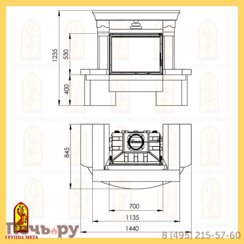 Каминная облицовка Мета Престо серия Музыка огня фото 2