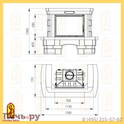 Каминная облицовка Мета Сопрано 700 серия Музыка огня фото 2