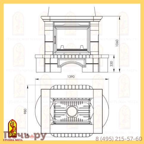 Каминная облицовка Мета Вальс 700 серия Музыка огня фото 3