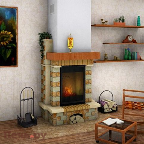 Каминная облицовка Мета Жезл 840 серия Магия Огня фото