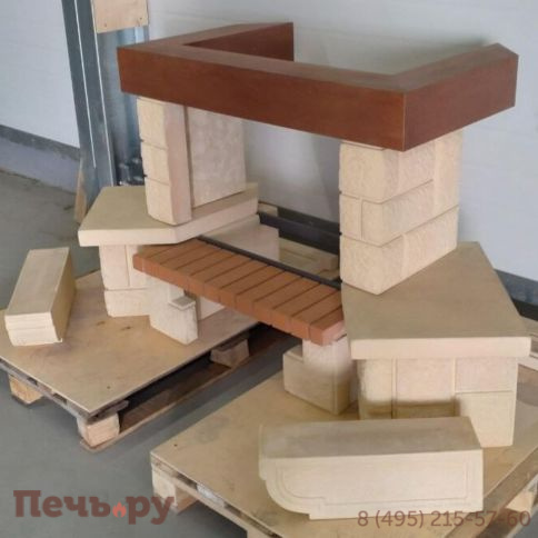 Каминная облицовка Supra Russia Beaurivage SR с деревянной балкой фото 9