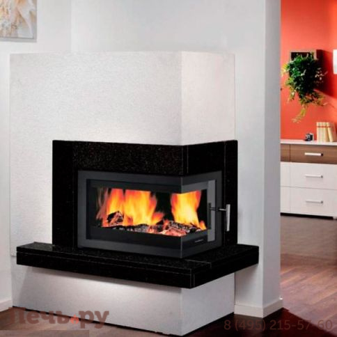 Каминная топка ABX Cardiff P (угловое стекло справа/слева) фото 3