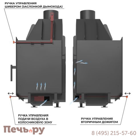 Каминная топка Aston 800 фото 4