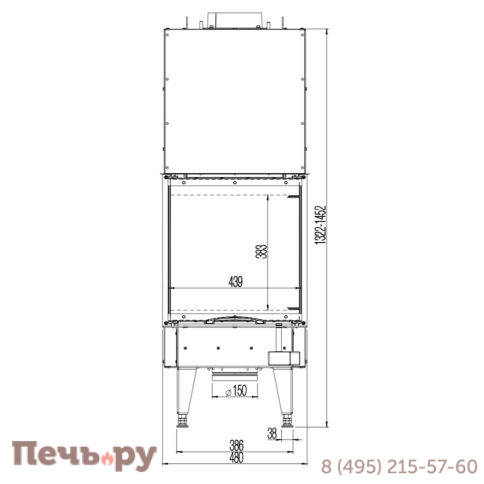Каминная топка Austroflamm 48х51x51 S3 2.0 фото 2
