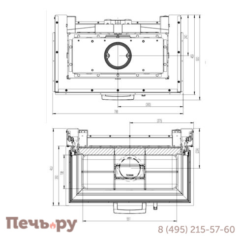 Каминная топка Austroflamm 75х35x45 S3 2.0 фото 2
