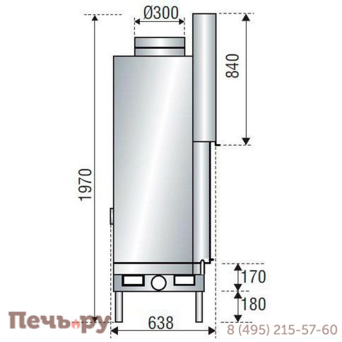 Каминная топка Axis F 1600 simple face фото 3