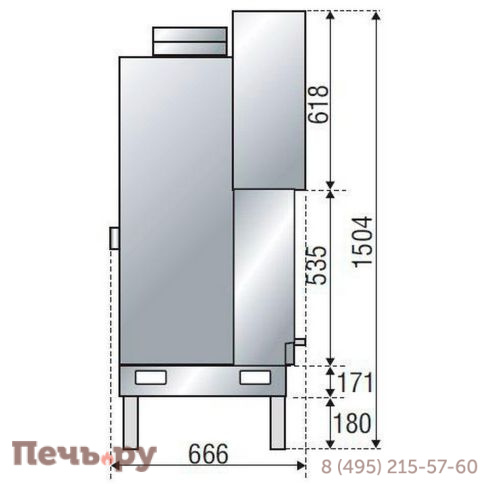 Каминная топка Axis H 1200 simple face фото 3