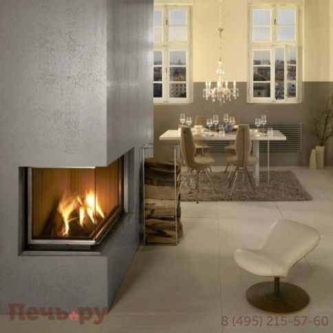 Каминная топка Brunner Architektur-Kamin Eck 45/101/40 с цельногнутым стеклом фото 3