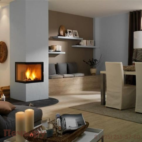 Каминная топка Brunner Eck-Kamin 51/52/52 без подъема (стекло - угловое) фото 2