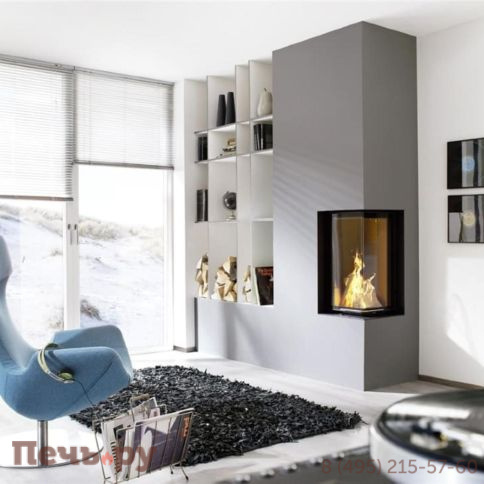 Каминная топка Brunner Eck-Kamin 70/33/33 с подъемом (стекло - угловое) фото 3