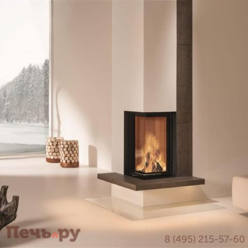 Каминная топка Brunner Eck-Kamin 70/33/33 с подъемом (стекло - угловое) фото 5