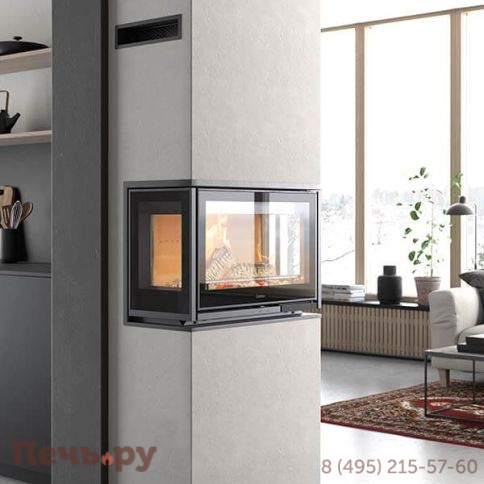 Каминная топка Contura i8 трехсторонняя, с чугунной дверцей фото 2